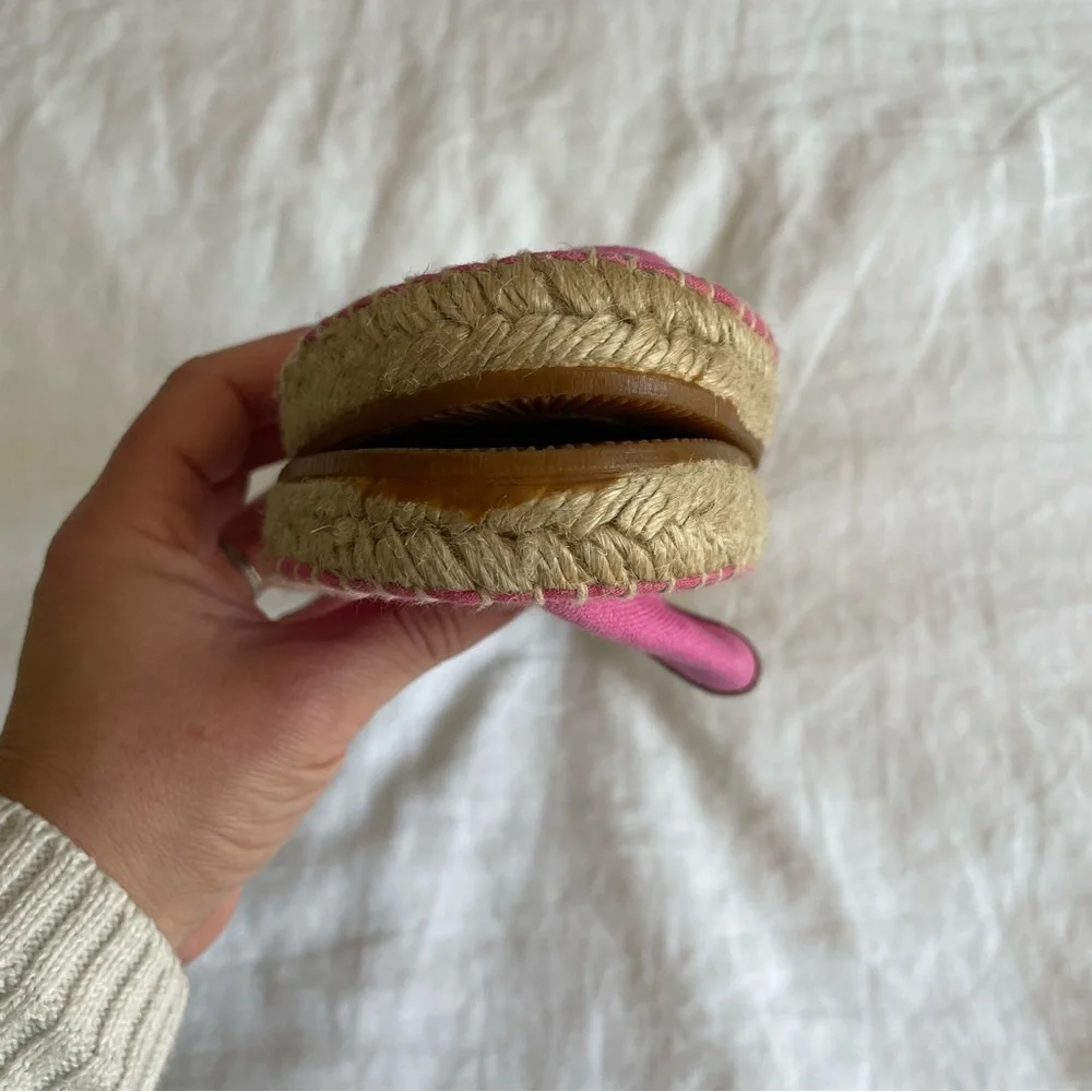 3 for $30 | J Crew Pink Palm Tree Canvas Espadrilles Mules - Picture 9 of 10